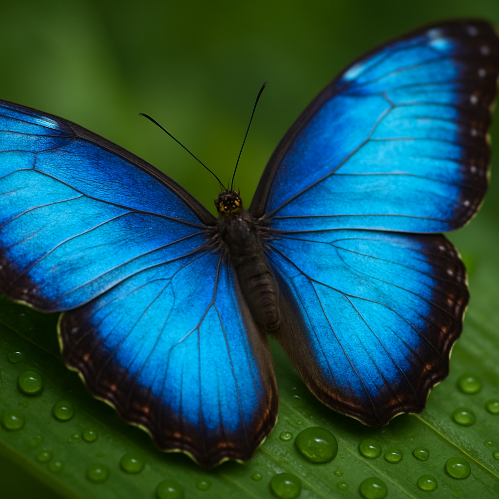 Mariposa azul morpho